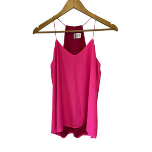 Express Pink Halter Cami Tank Top Women’s Small Flowy Sleeveless V Neck Blouse